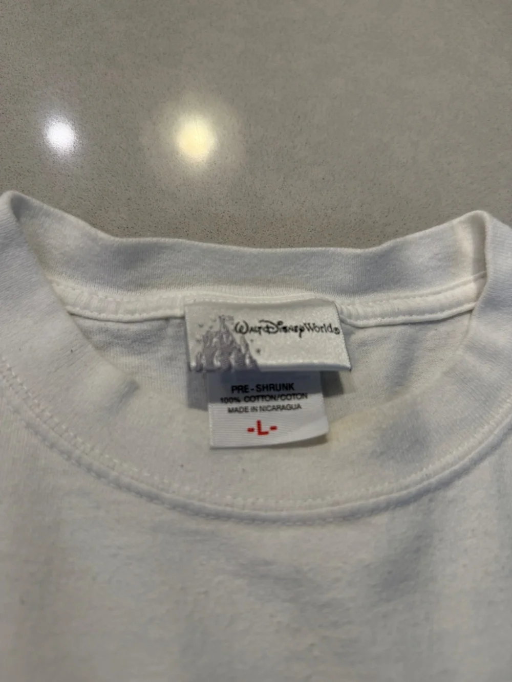 VTG Walt Disney World Steamboat Willie Embroidered T-Shirt White Large